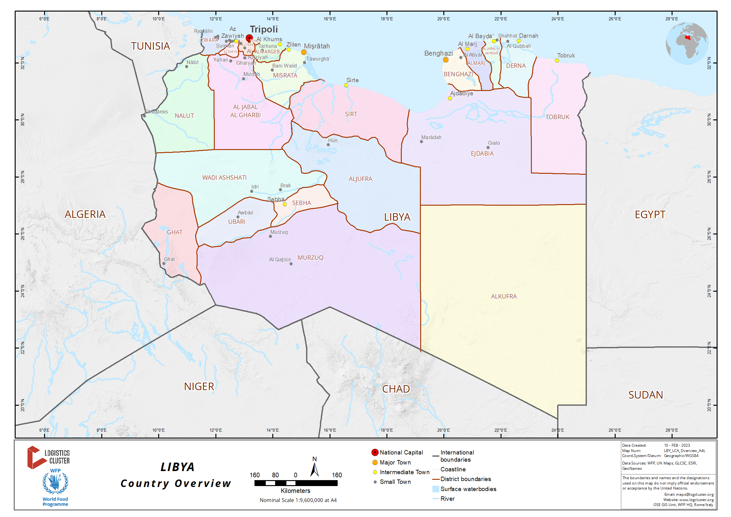 Libya Overview Map