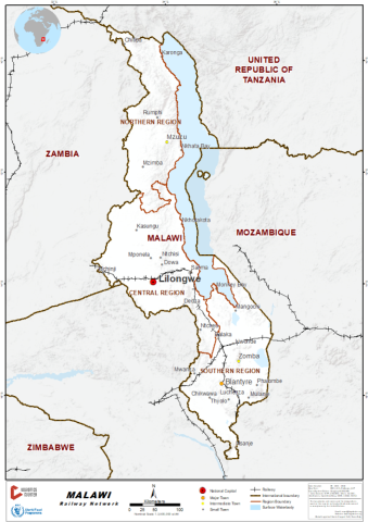 malawi railway map