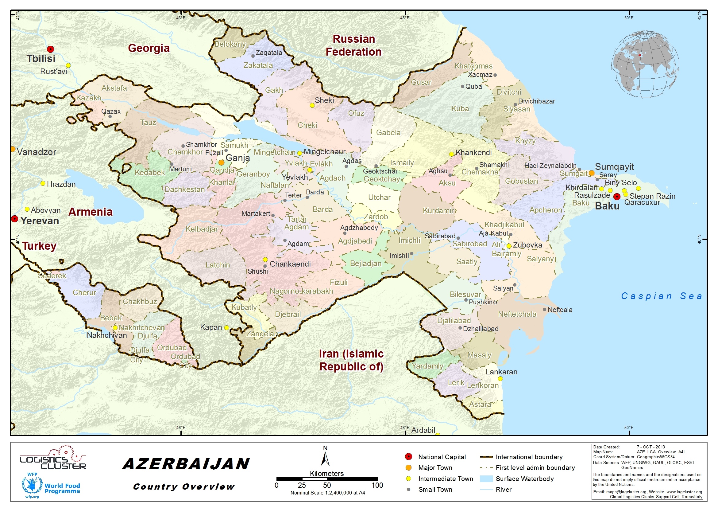 Azerbaijan Country Map