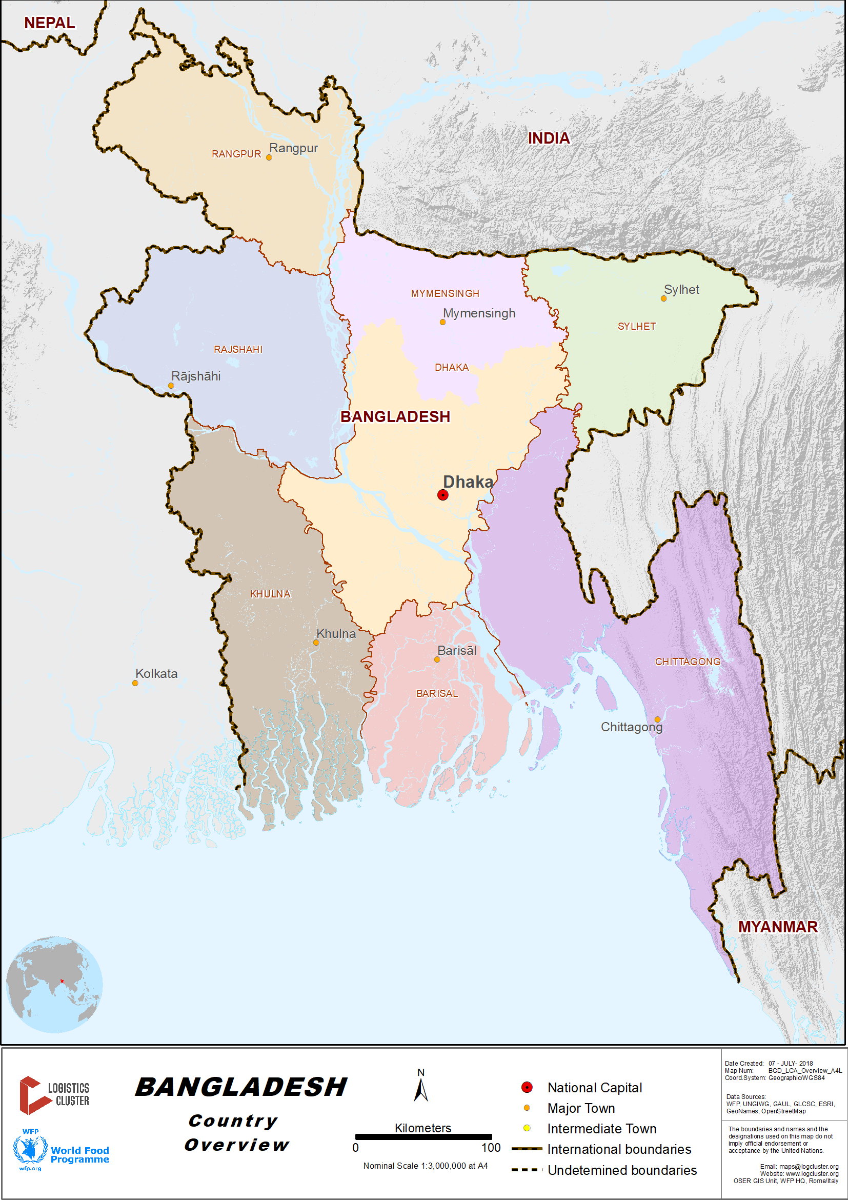 Bangladesh Country Map