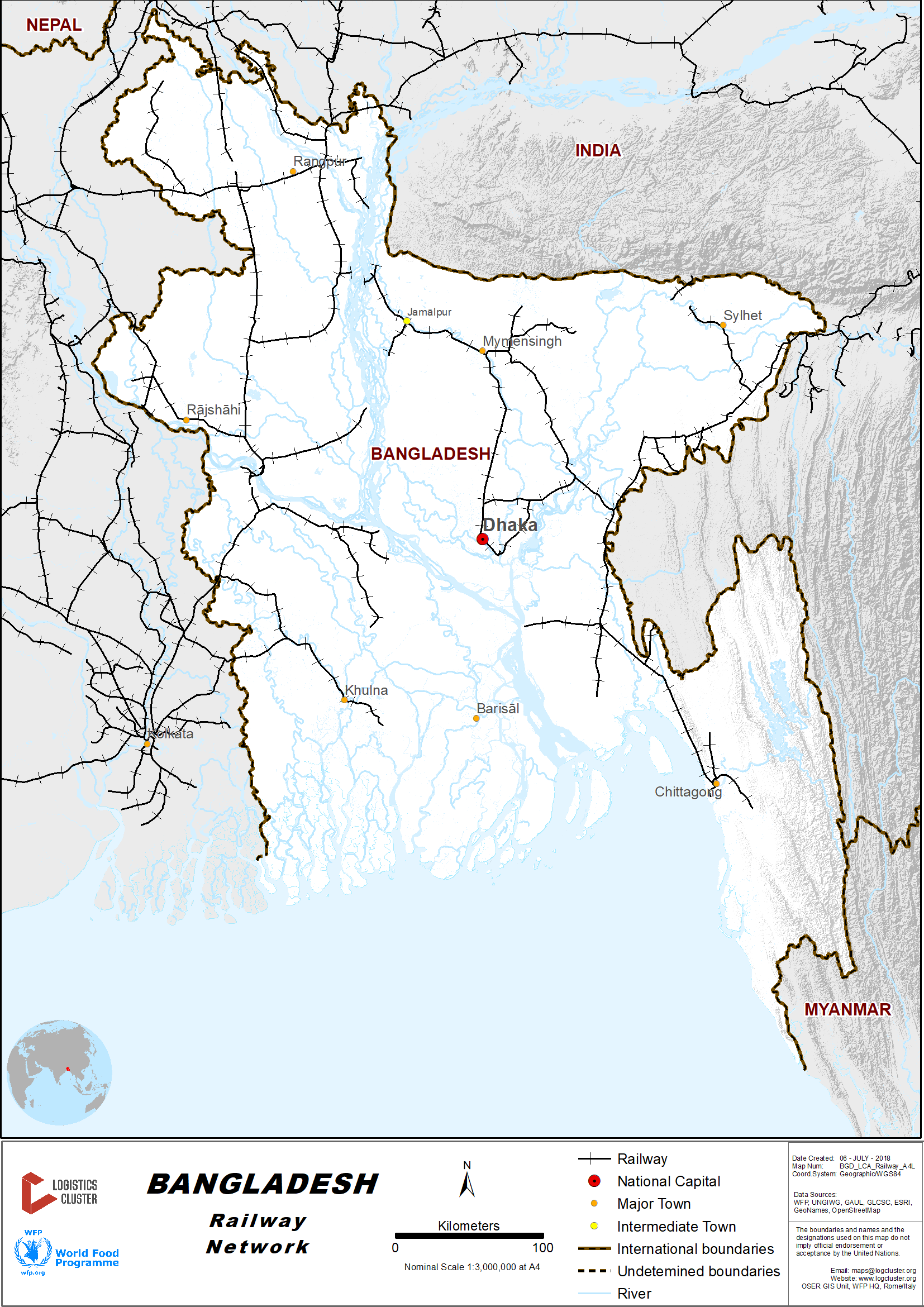 Bangladesh Railway Map