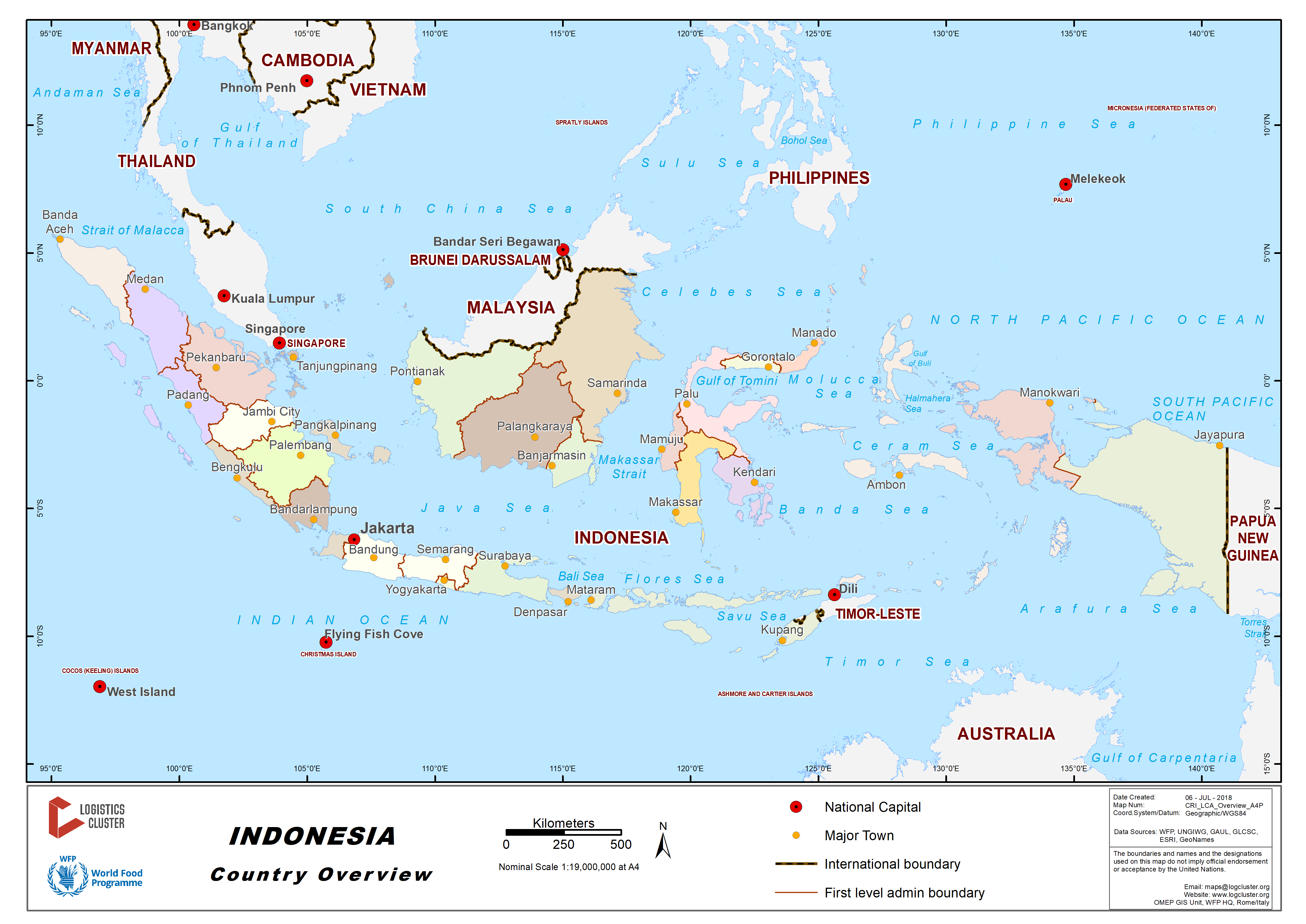 Indonesia Country Map