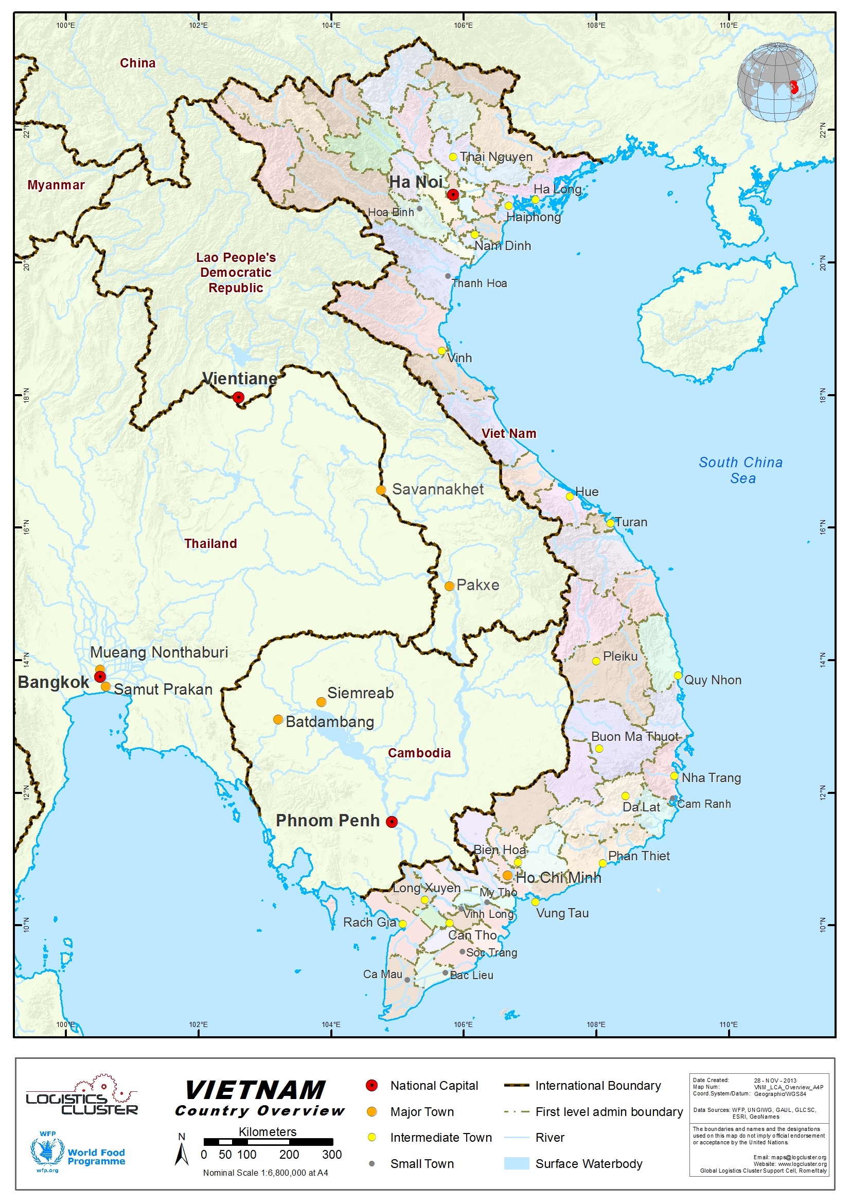 Vietnam Country Map