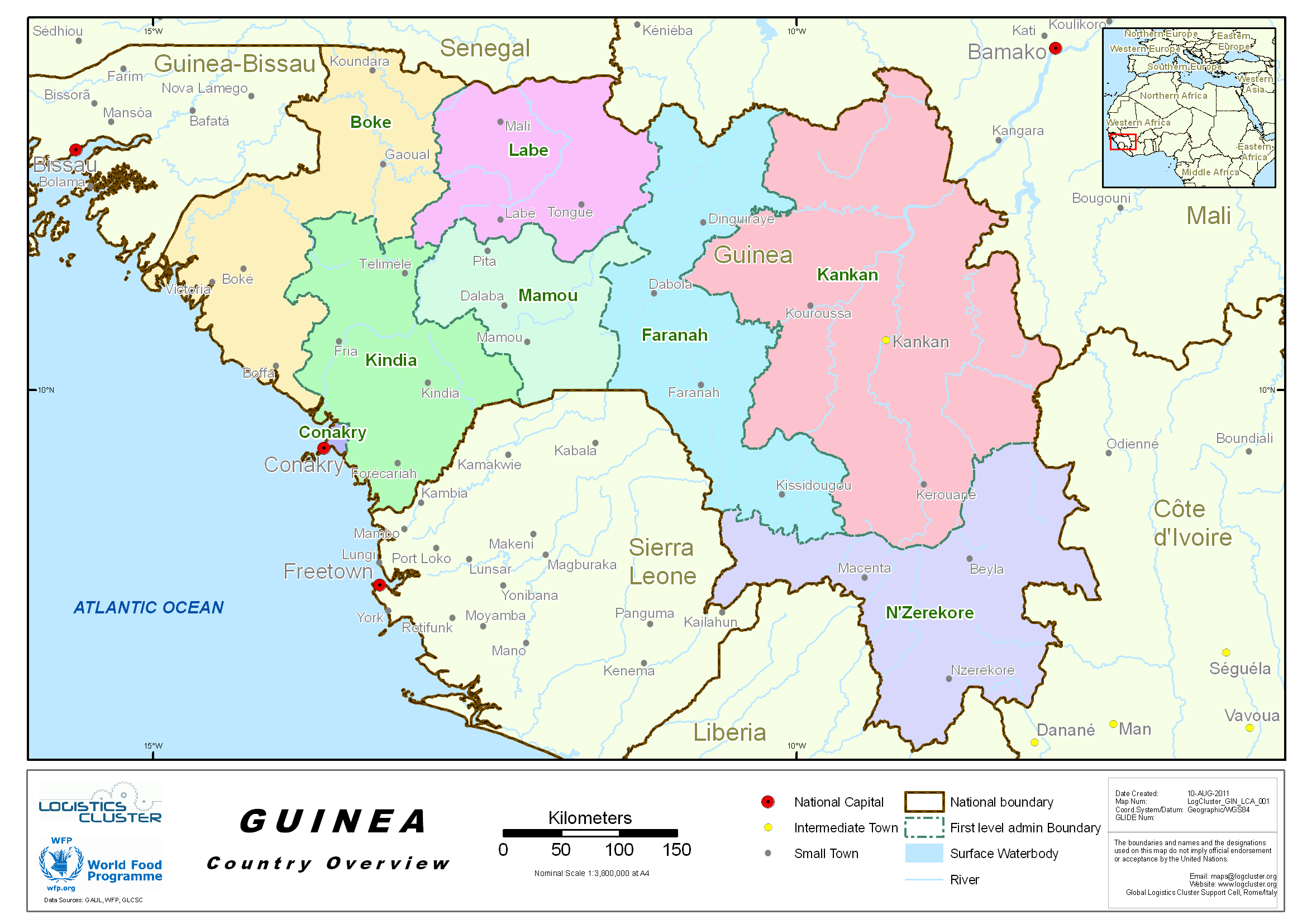 Guinea Country Map